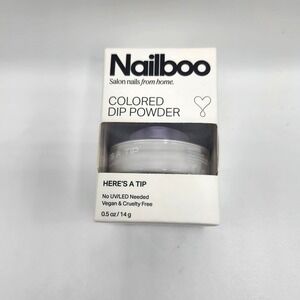 Nailboo Colored Dip Powder Here's A Tip White Cruelty Free Vegan 0.5oz/14gm NEW